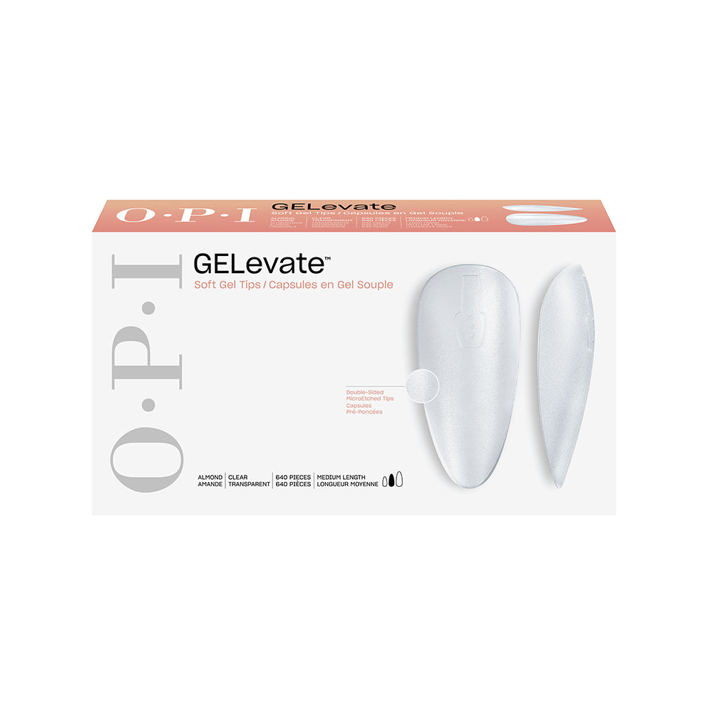 OPI GELevate Soft Gel Tips – Medium Clear Almond
