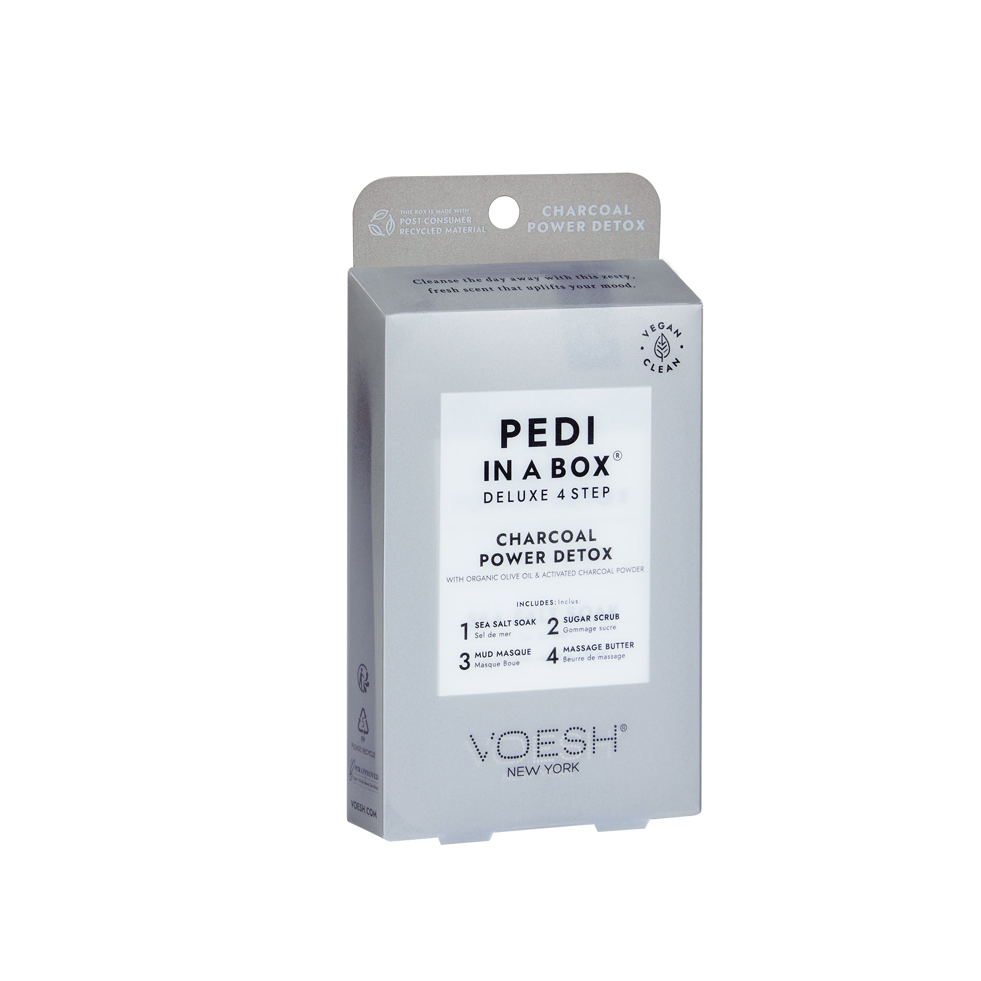 Voesh Pedi In A Box Deluxe 4 Step – Charcoal Power Detox