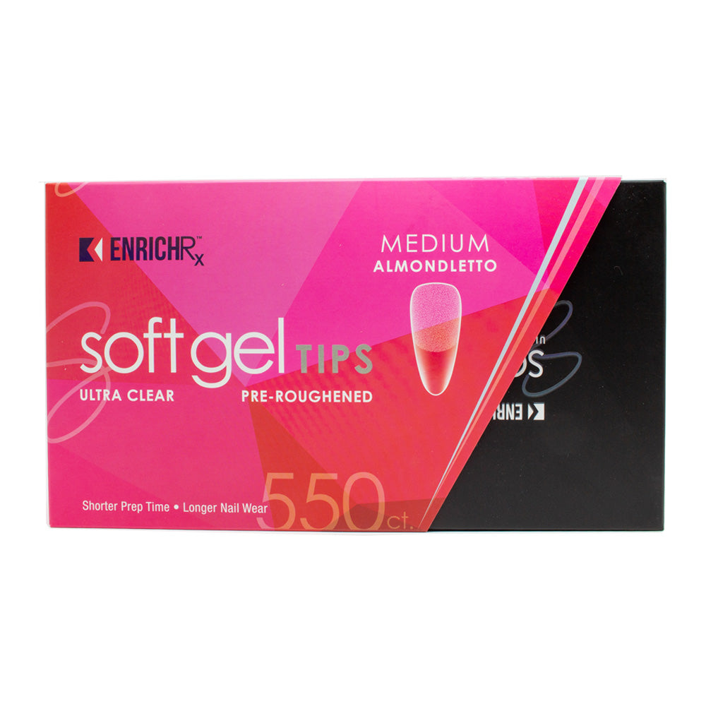 KUPA ENRICHRx Soft Gel Tips – Medium Almondletto