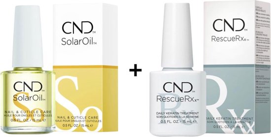 CND Duo Set~ Rescue Rxx DAILY KERATIN TREATMENT 15ml and CND SOLAR OIL 15ml